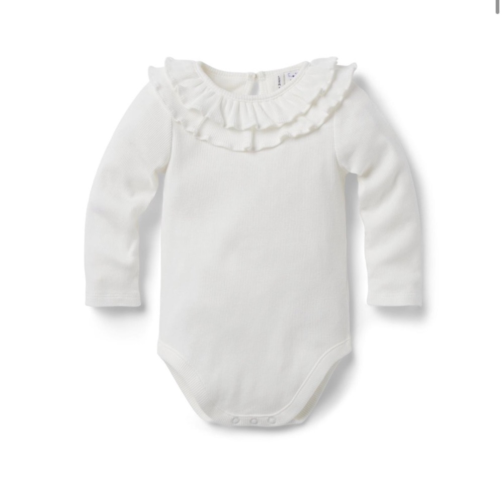 NWT JANIE and JACK  BABY RUFFLE COLLAR BODYSUIT Size 18-24